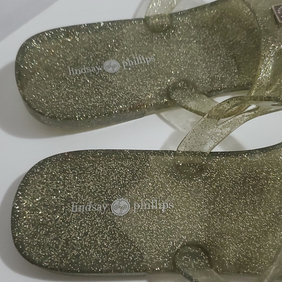 Lindsay Phillips Shimmery Glittery Gel Switchflops Size 8 - Picture 3 of 5